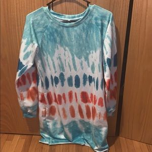 Women’s tie dye long sleeve dress